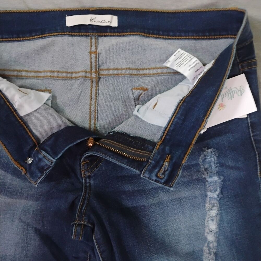 KanCan Alexandrea Ankle Jean Distressed Skinny NWT Size W13/30 Dark Wash KC8127D - Picture 7 of 16
